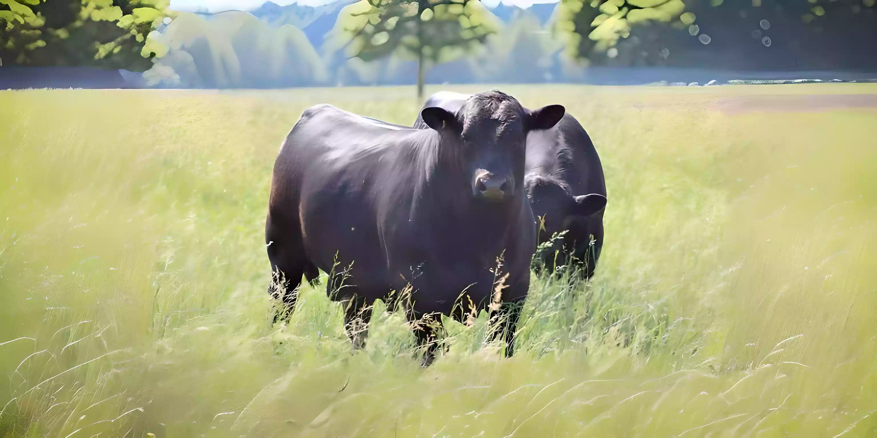 Black Angus cattle at The Bend Beef family farm
